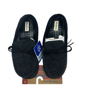 Dwarfoams Memory Foams Grey/Black Slippers. Size Medium(9-10). NWT.